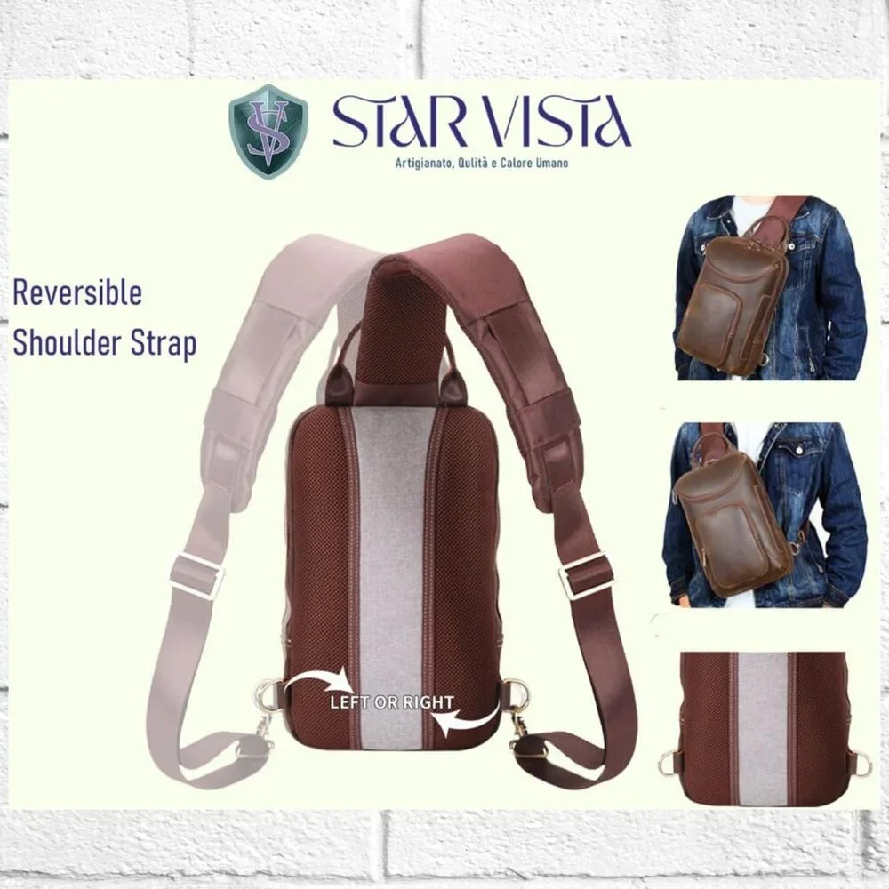 NEW! Star Vista Cowhide Leather Shoulder/Crossbody Bag with Metal Zippers/Hdwr